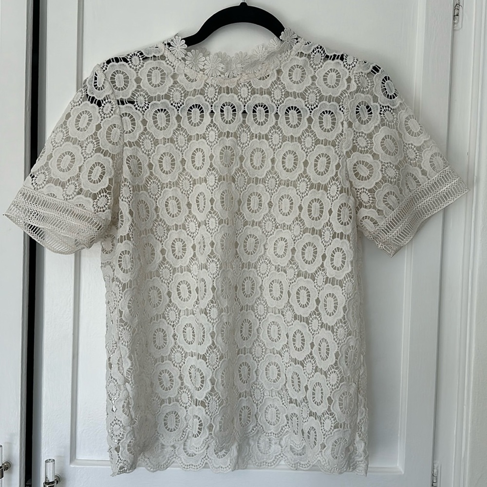 Lace over shirt